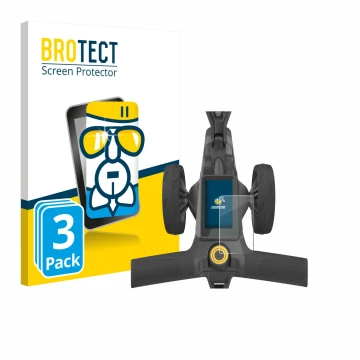 Parte frontal de un envase de producto con el logotipo de la marca BROTECT. Al lado se muestra el dispositivo PowaKaddy CT10 c