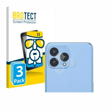 Parte frontal de un envase de producto con el logotipo de la marca BROTECT. Al lado se muestra el dispositivo Cubot P80 (SÓLO 