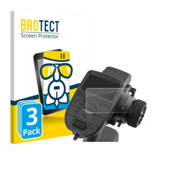 Parte frontal de un envase de producto con el logotipo de la marca BROTECT. Al lado se muestra el dispositivo Radiomaster MT12