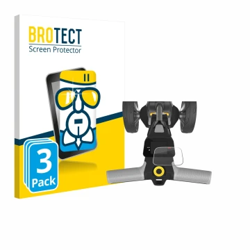 Parte frontal de un envase de producto con el logotipo de la marca BROTECT. Al lado se muestra el dispositivo PowaKaddy CT6 20