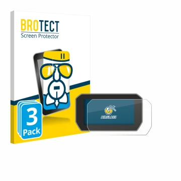 Parte frontal de un envase de producto con el logotipo de la marca BROTECT. Al lado se muestra el dispositivo Ducati V4S 2021 