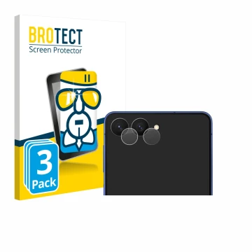 Parte frontal de un envase de producto con el logotipo de la marca BROTECT. Al lado se muestra el dispositivo Samsung Galaxy Z