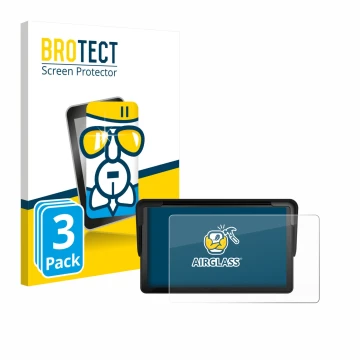 Parte frontal de un envase de producto con el logotipo de la marca BROTECT. Al lado se muestra el dispositivo Carpuride V3 7