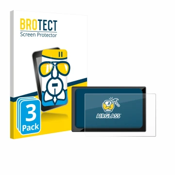 Parte frontal de un envase de producto con el logotipo de la marca BROTECT. Al lado se muestra el dispositivo Carpuride V9 9