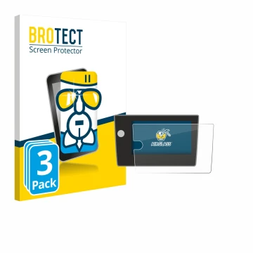 Parte frontal de un envase de producto con el logotipo de la marca BROTECT. Al lado se muestra el dispositivo Volkswagen Polo 