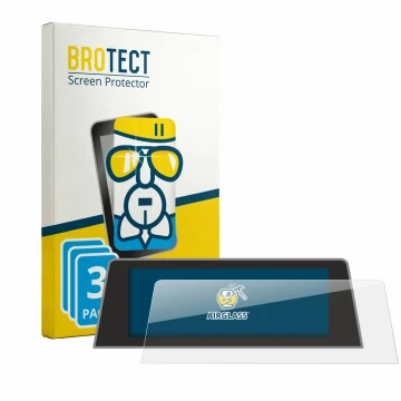 Parte frontal de un envase de producto con el logotipo de la marca BROTECT. Al lado se muestra el dispositivo BMW X3 G01 G3X F