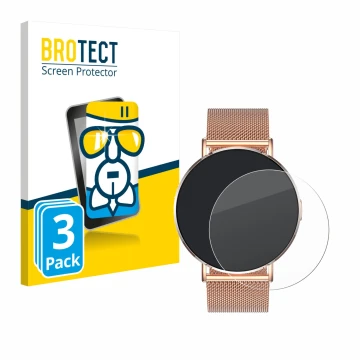 Parte frontal de un envase de producto con el logotipo de la marca BROTECT. Al lado se muestra el dispositivo Levowatch Eve 1.