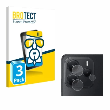 Parte frontal de un envase de producto con el logotipo de la marca BROTECT. Al lado se muestra el dispositivo Xiaomi Redmi Not