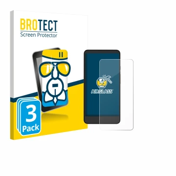 Parte frontal de un envase de producto con el logotipo de la marca BROTECT. Al lado se muestra el dispositivo Xiaomi Moaan Ink