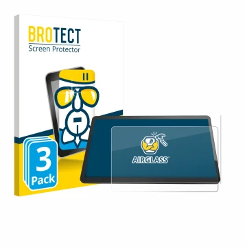 Parte frontal de un envase de producto con el logotipo de la marca BROTECT. Al lado se muestra el dispositivo Elo TouchSystems