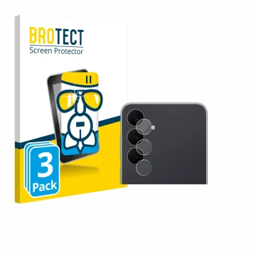 Parte frontal de un envase de producto con el logotipo de la marca BROTECT. Al lado se muestra el dispositivo Samsung Galaxy S