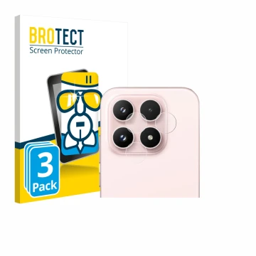 Parte frontal de un envase de producto con el logotipo de la marca BROTECT. Al lado se muestra el dispositivo Xiaomi 17 (SÓLO 