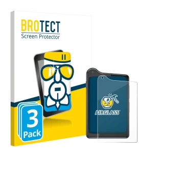 Parte frontal de un envase de producto con el logotipo de la marca BROTECT. Al lado se muestra el dispositivo Xiaomi Qin K25 c