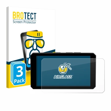 Parte frontal de un envase de producto con el logotipo de la marca BROTECT. Al lado se muestra el dispositivo Chigee AIO-6 LTE