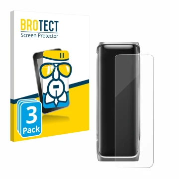 Parte frontal de un envase de producto con el logotipo de la marca BROTECT. Al lado se muestra el dispositivo EcoFlow Rapid Pr