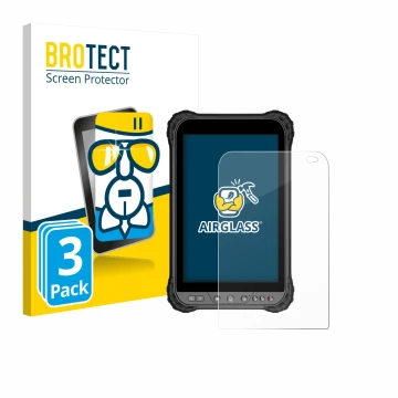 Parte frontal de un envase de producto con el logotipo de la marca BROTECT. Al lado se muestra el dispositivo Zoomsmart A8004 