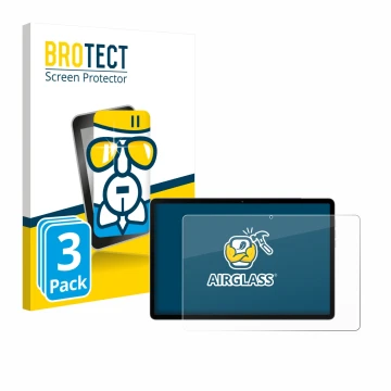 Parte frontal de un envase de producto con el logotipo de la marca BROTECT. Al lado se muestra el dispositivo Black Shark Pad 