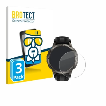 Parte frontal de un envase de producto con el logotipo de la marca BROTECT. Al lado se muestra el dispositivo Kospet Tank T4 c