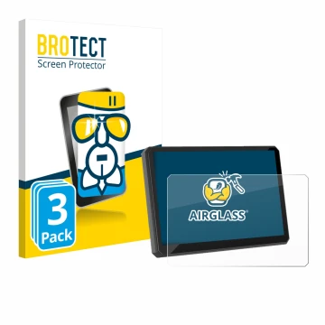 Parte frontal de un envase de producto con el logotipo de la marca BROTECT. Al lado se muestra el dispositivo Carpuride W502BS