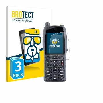 Parte frontal de un envase de producto con el logotipo de la marca BROTECT. Al lado se muestra el dispositivo Sepura SC2020 co