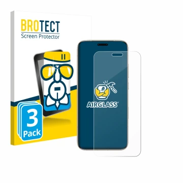 Parte frontal de un envase de producto con el logotipo de la marca BROTECT. Al lado se muestra el dispositivo Honor Magic 8 Pr