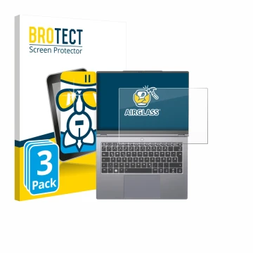 Parte frontal de un envase de producto con el logotipo de la marca BROTECT. Al lado se muestra el dispositivo Tuxedo InfinityB