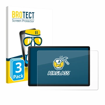 Parte frontal de un envase de producto con el logotipo de la marca BROTECT. Al lado se muestra el dispositivo Wacom MovinkPad 