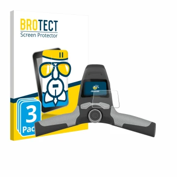 Parte frontal de un envase de producto con el logotipo de la marca BROTECT. Al lado se muestra el dispositivo PowaKaddy FW5s c