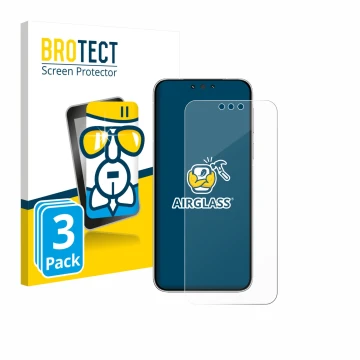 Parte frontal de un envase de producto con el logotipo de la marca BROTECT. Al lado se muestra el dispositivo Huawei Mate 80 P