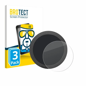 Parte frontal de un envase de producto con el logotipo de la marca BROTECT. Al lado se muestra el dispositivo Elecrow Display 