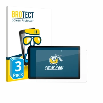 Parte frontal de un envase de producto con el logotipo de la marca BROTECT. Al lado se muestra el dispositivo Ainmel G9 11.5