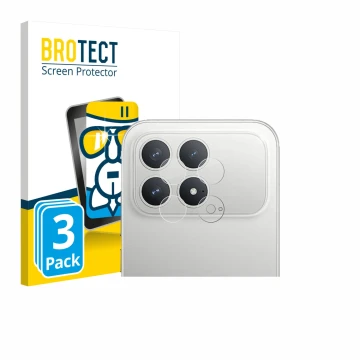 Parte frontal de un envase de producto con el logotipo de la marca BROTECT. Al lado se muestra el dispositivo Xiaomi Poco F8 P