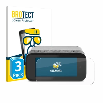 Parte frontal de un envase de producto con el logotipo de la marca BROTECT. Al lado se muestra el dispositivo TechniSat Digitr