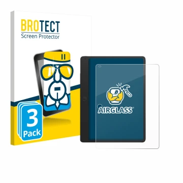 Parte frontal de un envase de producto con el logotipo de la marca BROTECT. Al lado se muestra el dispositivo TCL Note A1 con 