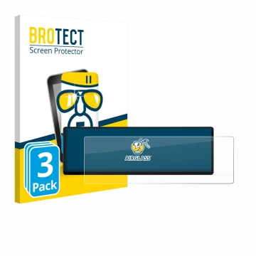 Parte frontal de un envase de producto con el logotipo de la marca BROTECT. Al lado se muestra el dispositivo Corsair Xeneon E