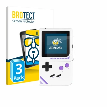 Parte frontal de un envase de producto con el logotipo de la marca BROTECT. Al lado se muestra el dispositivo Modretro Chromat