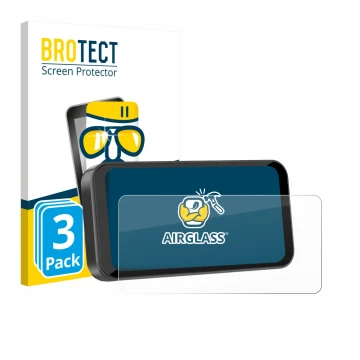 Parte frontal de un envase de producto con el logotipo de la marca BROTECT. Al lado se muestra el dispositivo Carpuride W603B 