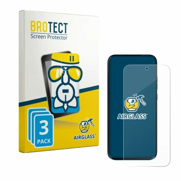 Parte frontal de un envase de producto con el logotipo de la marca BROTECT. Al lado se muestra el dispositivo Motorola Moto G8