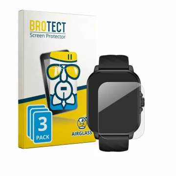 Parte frontal de un envase de producto con el logotipo de la marca BROTECT. Al lado se muestra el dispositivo Black Shark GT3 