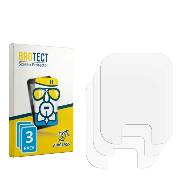 Parte frontal de un envase de producto con el logotipo de la marca BROTECT. Al lado está el protector de pantalla correspondie