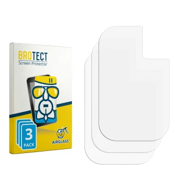 Parte frontal de un envase de producto con el logotipo de la marca BROTECT. Al lado está el protector de pantalla correspondie