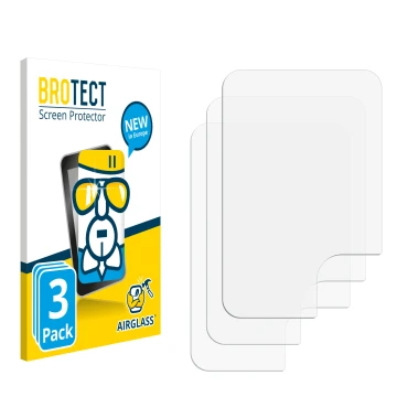 Parte frontal de un envase de producto con el logotipo de la marca BROTECT. Al lado está el protector de pantalla correspondie