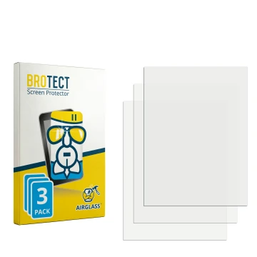 Parte frontal de un envase de producto con el logotipo de la marca BROTECT. Al lado está el protector de pantalla correspondie