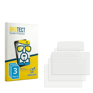 Parte frontal de un envase de producto con el logotipo de la marca BROTECT. Al lado está el protector de pantalla correspondie