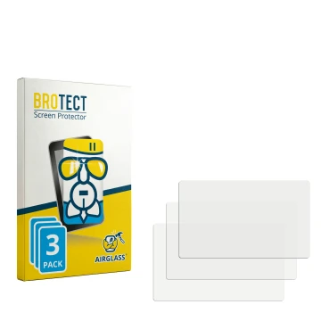 Parte frontal de un envase de producto con el logotipo de la marca BROTECT. Al lado está el protector de pantalla correspondie