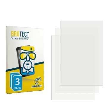 Parte frontal de un envase de producto con el logotipo de la marca BROTECT. Al lado está el protector de pantalla correspondie