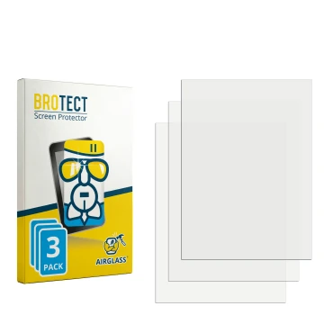 Parte frontal de un envase de producto con el logotipo de la marca BROTECT. Al lado está el protector de pantalla correspondie