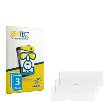 Parte frontal de un envase de producto con el logotipo de la marca BROTECT. Al lado está el protector de pantalla correspondie