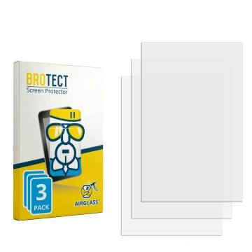 Parte frontal de un envase de producto con el logotipo de la marca BROTECT. Al lado está el protector de pantalla correspondie