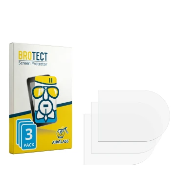 Parte frontal de un envase de producto con el logotipo de la marca BROTECT. Al lado está el protector de pantalla correspondie